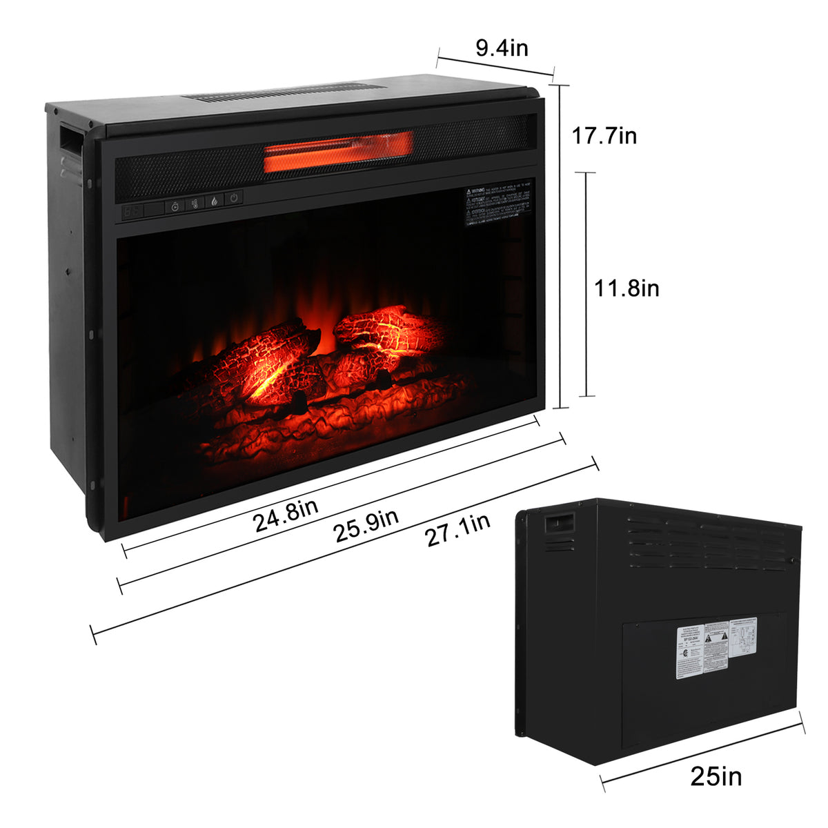 Fireplace Insert Insulation-fiberglass w/ PSA backing- 1 1/2x10
