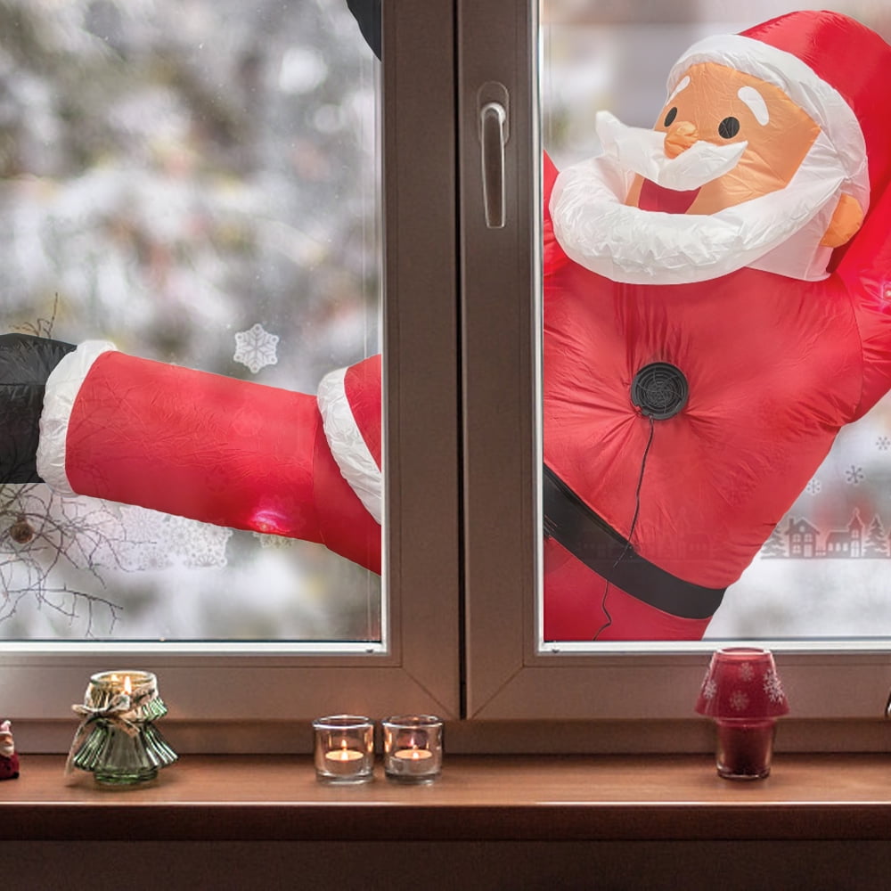 Lighted Christmas Inflatable Santa 7 Foot Tall
