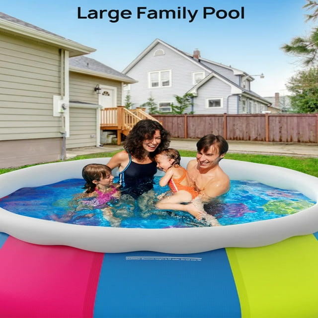 Family 10ft x 30in Above Ground Inflatable Round Swimming Pool