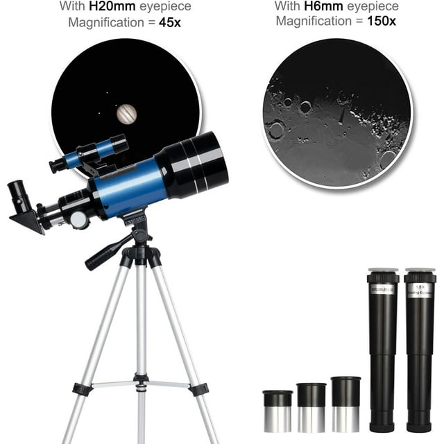 SUGIFT Telescope for Kids& Beginners 70mm Aperture 300mm Astronomical Refractor Telescope