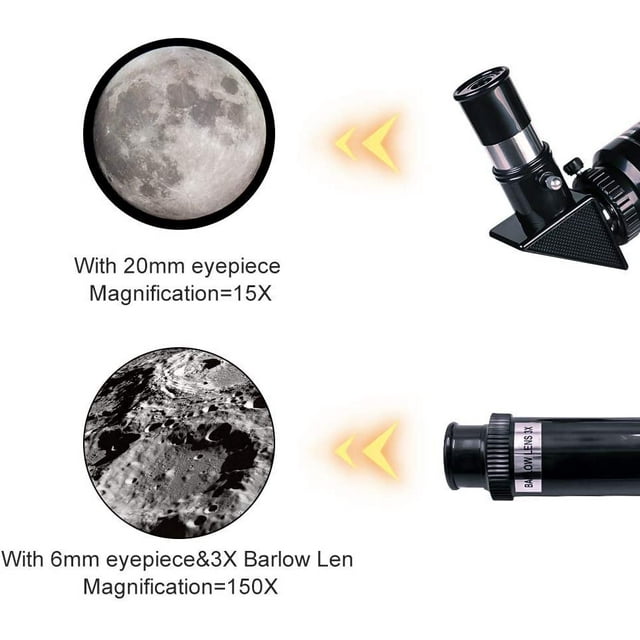 SUGIFT Telescope for Kids and Beginners, 70mm Aperture 300mm Astronomical Refractor Telescope