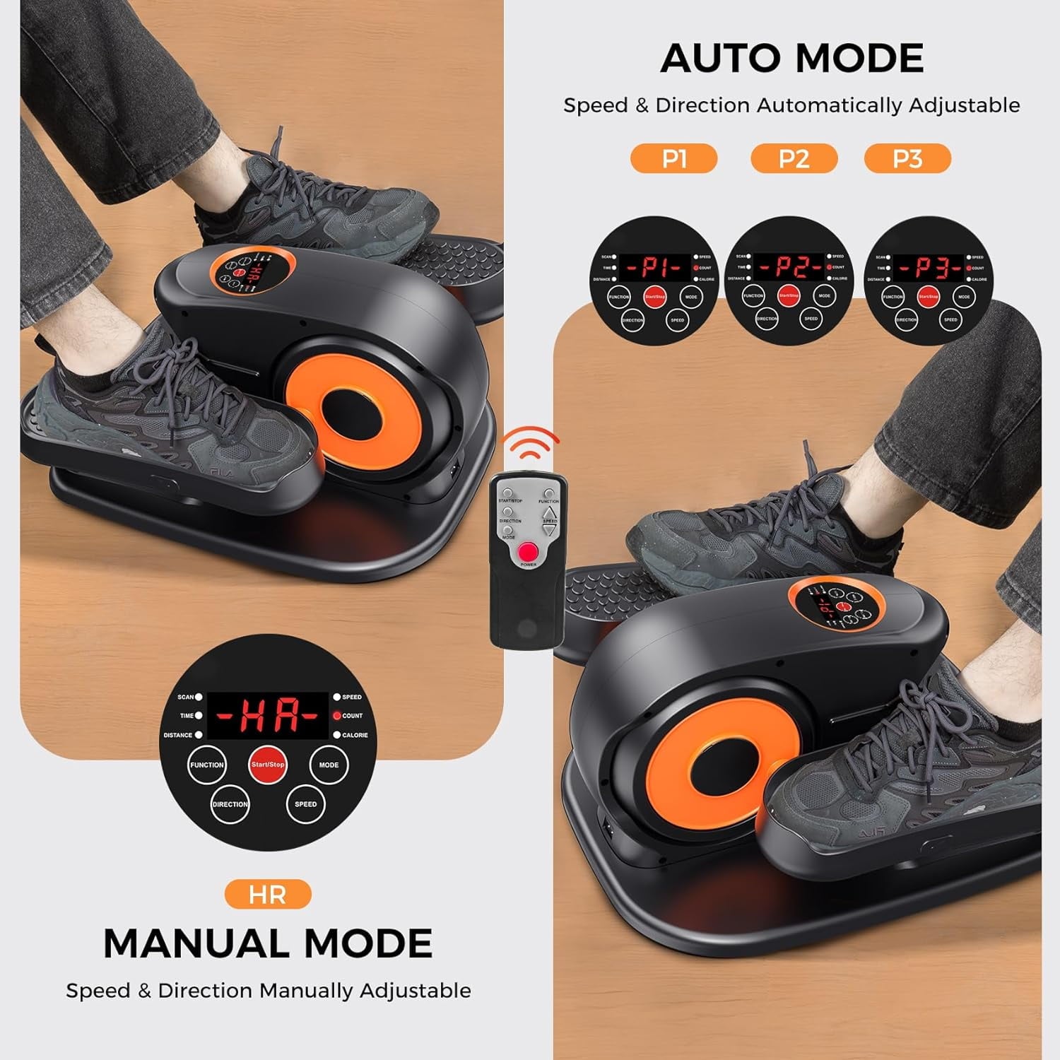 Under Desk Elliptical, Ellipse Leg Exerciser for Seniors