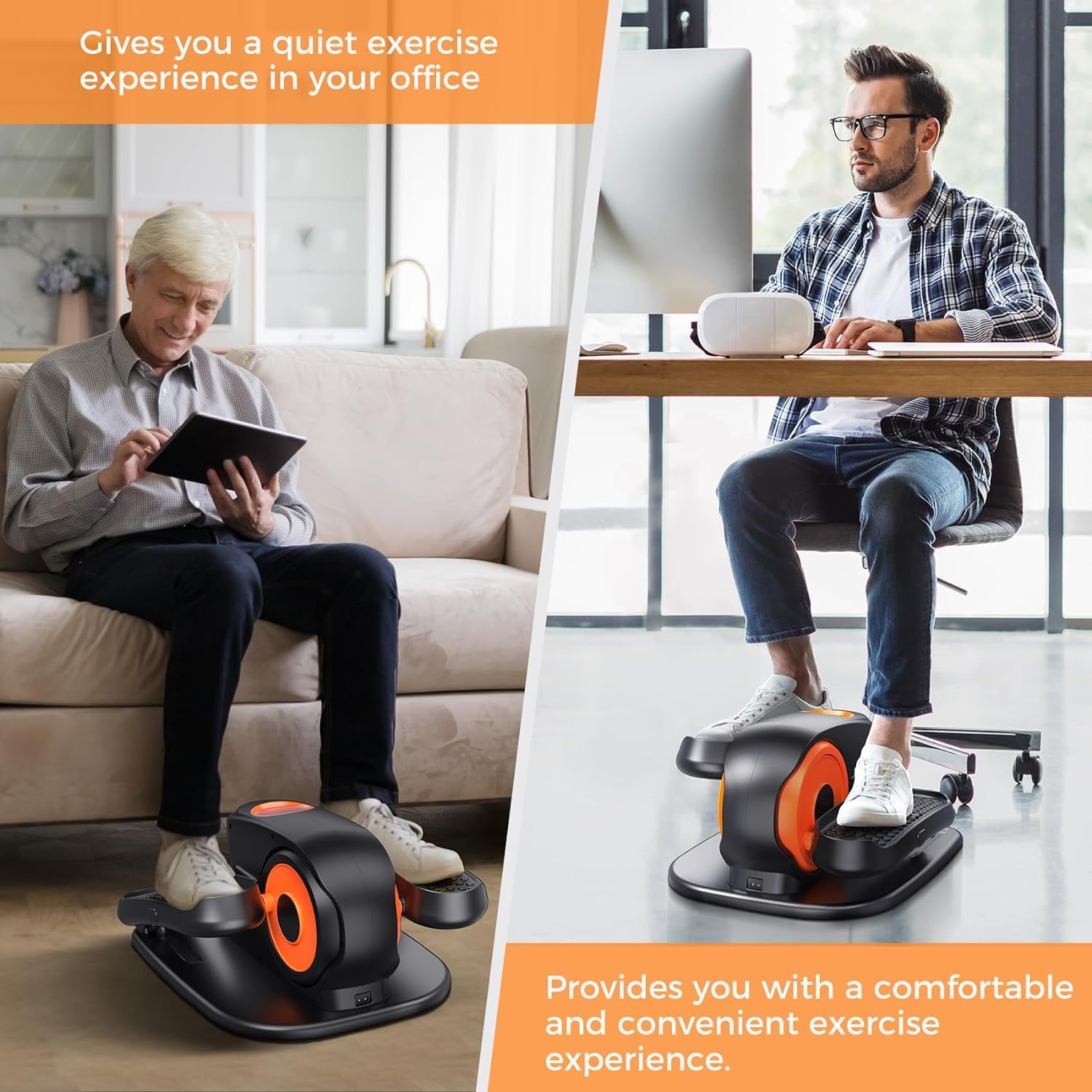 Under Desk Elliptical, Ellipse Leg Exerciser for Seniors
