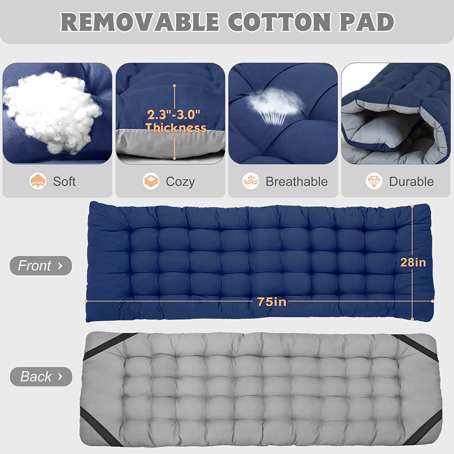 SUGIFT 2 Pack Folding Camping Cot W/Mat for Adults Heavy Duty Outdoor Bed
