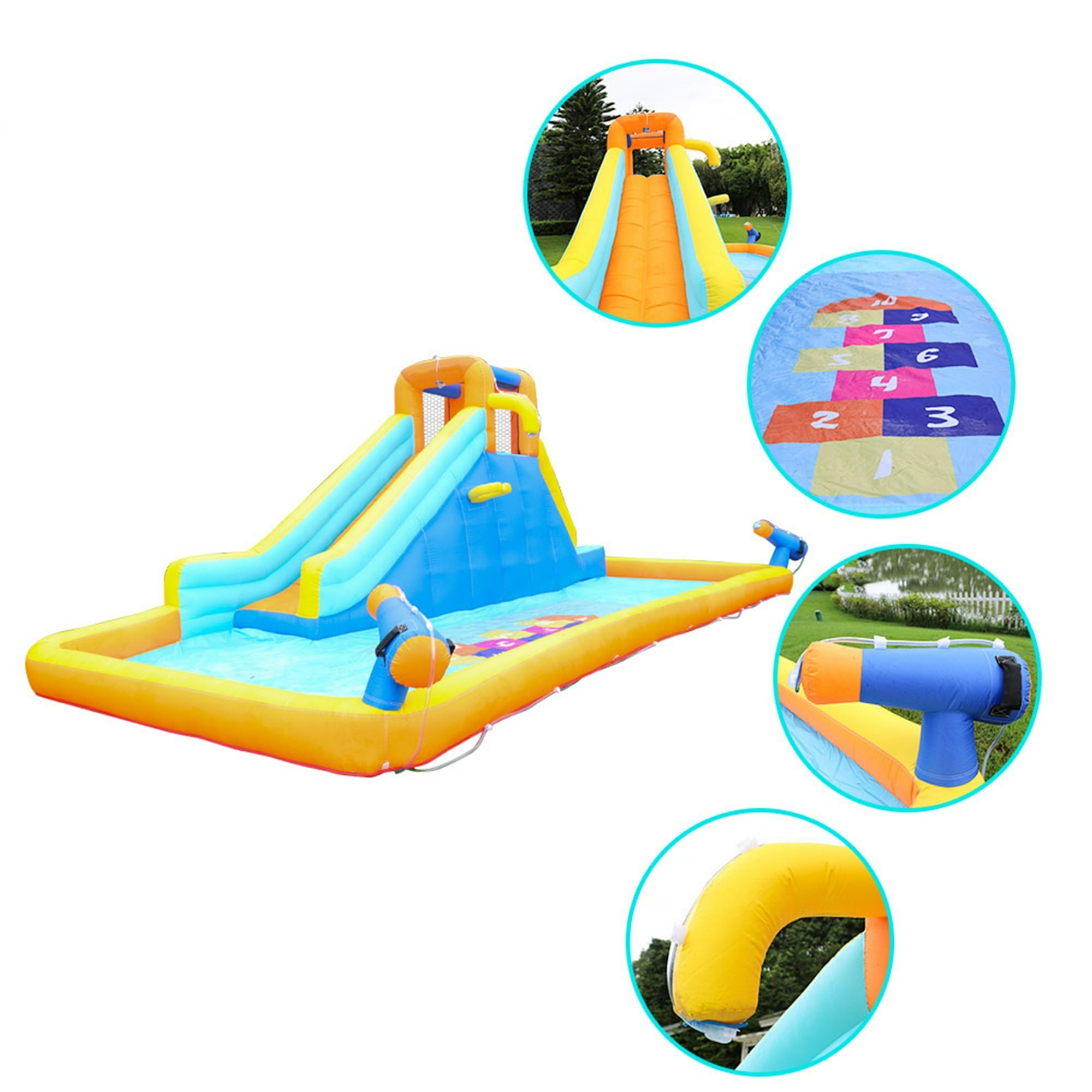 SUGIFT Inflatable Kids Water Slide Park Bounce House Water Slide Castle, 212.6x84.6x92.5in
