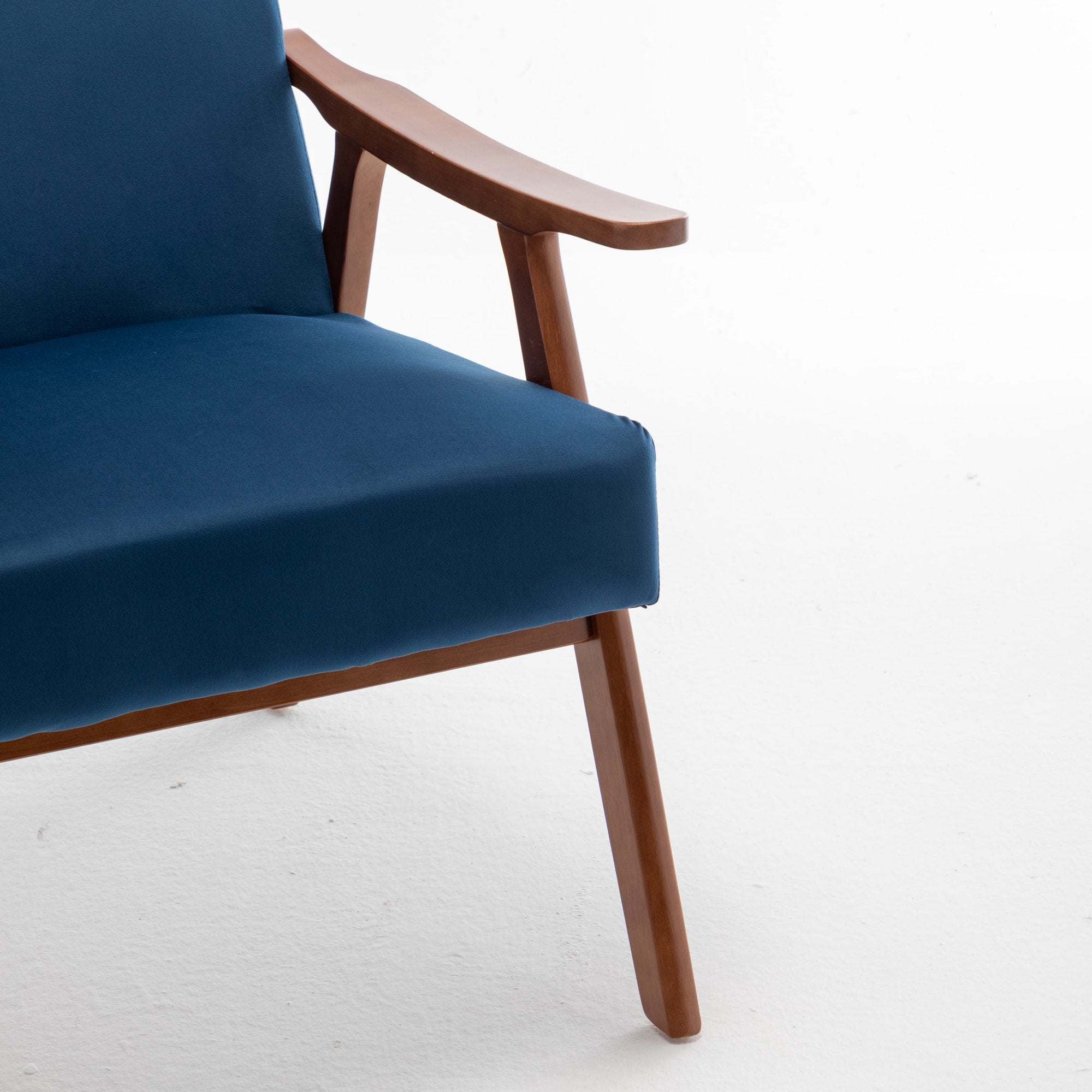 SUGIFT Mid-Century Modern Chair, Living Room Chair with Solid Wood Frame, Accent Chair Extra-Thick Backrest