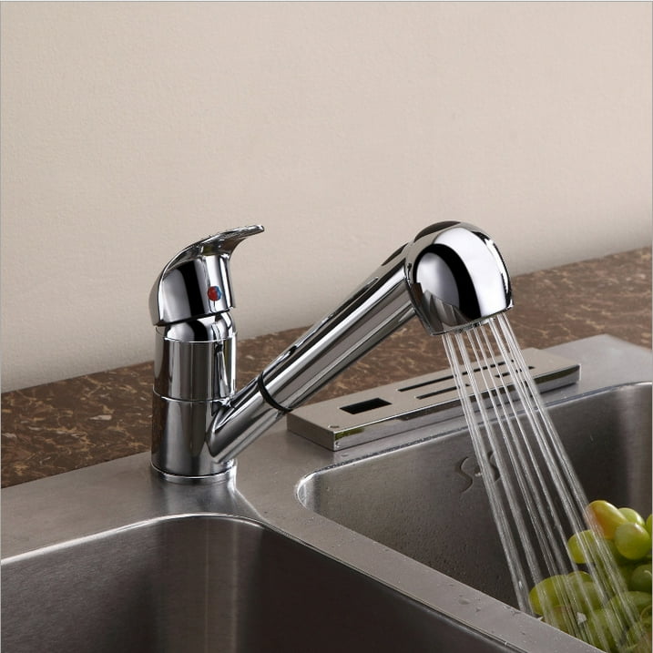 Single Handle Kitchen Sink Faucet with Pull-Out Sprayer