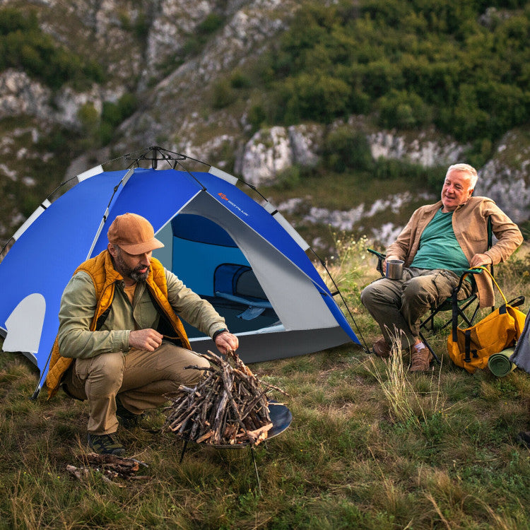 SUGIFT 2-in-1 4 Person Instant Pop-up Waterproof Camping Tent
