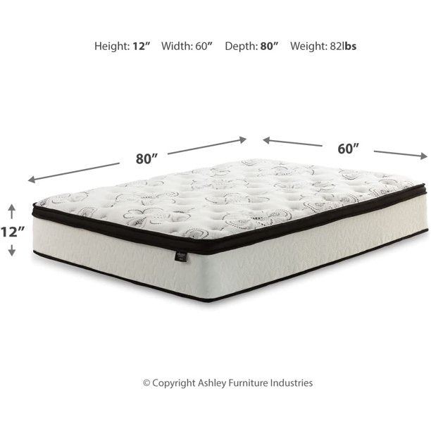 SUGIFT 12 Inch Plush Hybrid Mattress, Queen