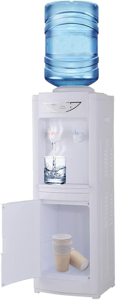 SUGIFT Top Loading Water Dispenser 5 Gallons Water Coolers with Child Safety Lock, White