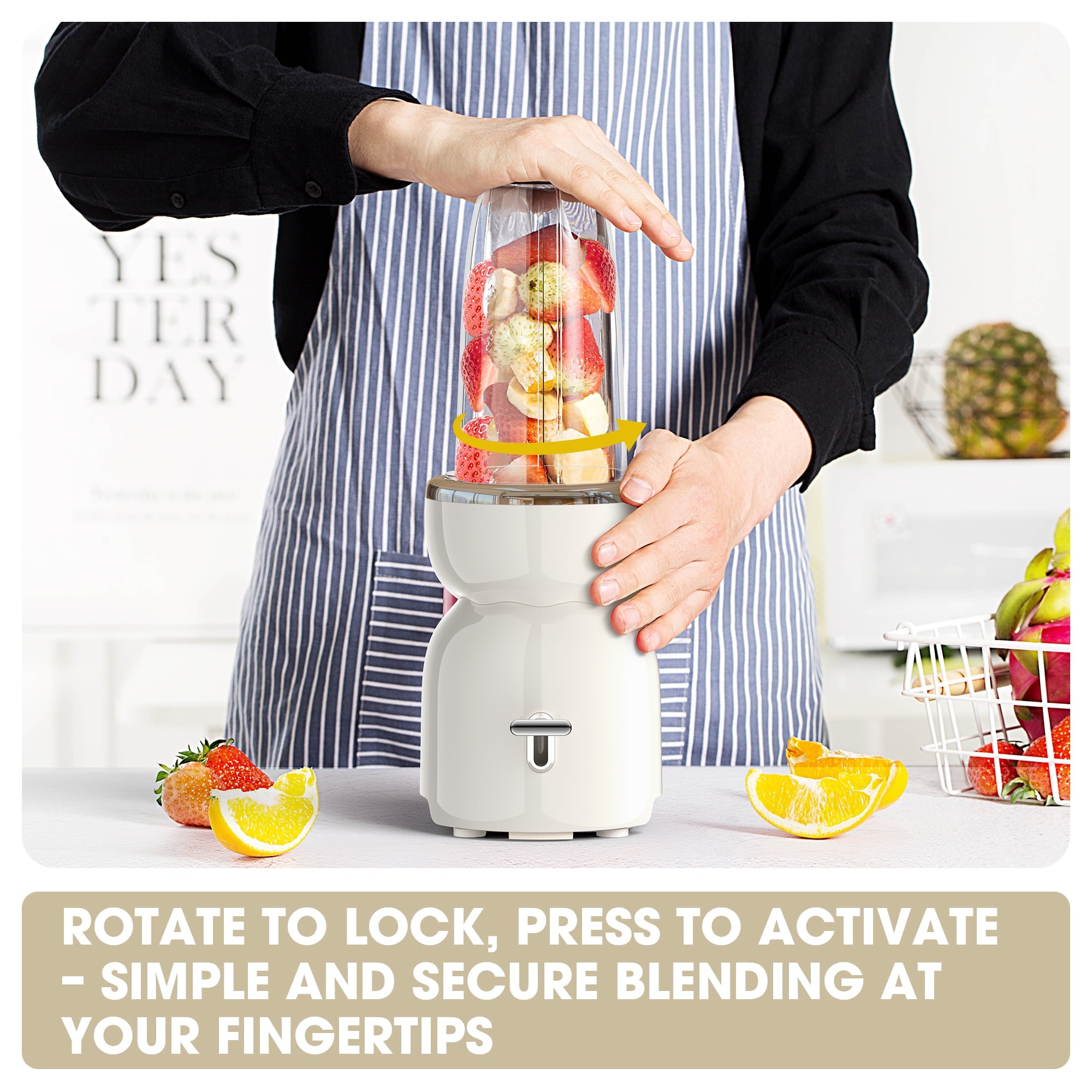 SUGIFT 400W Multipurpose Blender for Smoothies Personal Blenders with 14oz No-BPA Portable Bottle for Kitchen Cream