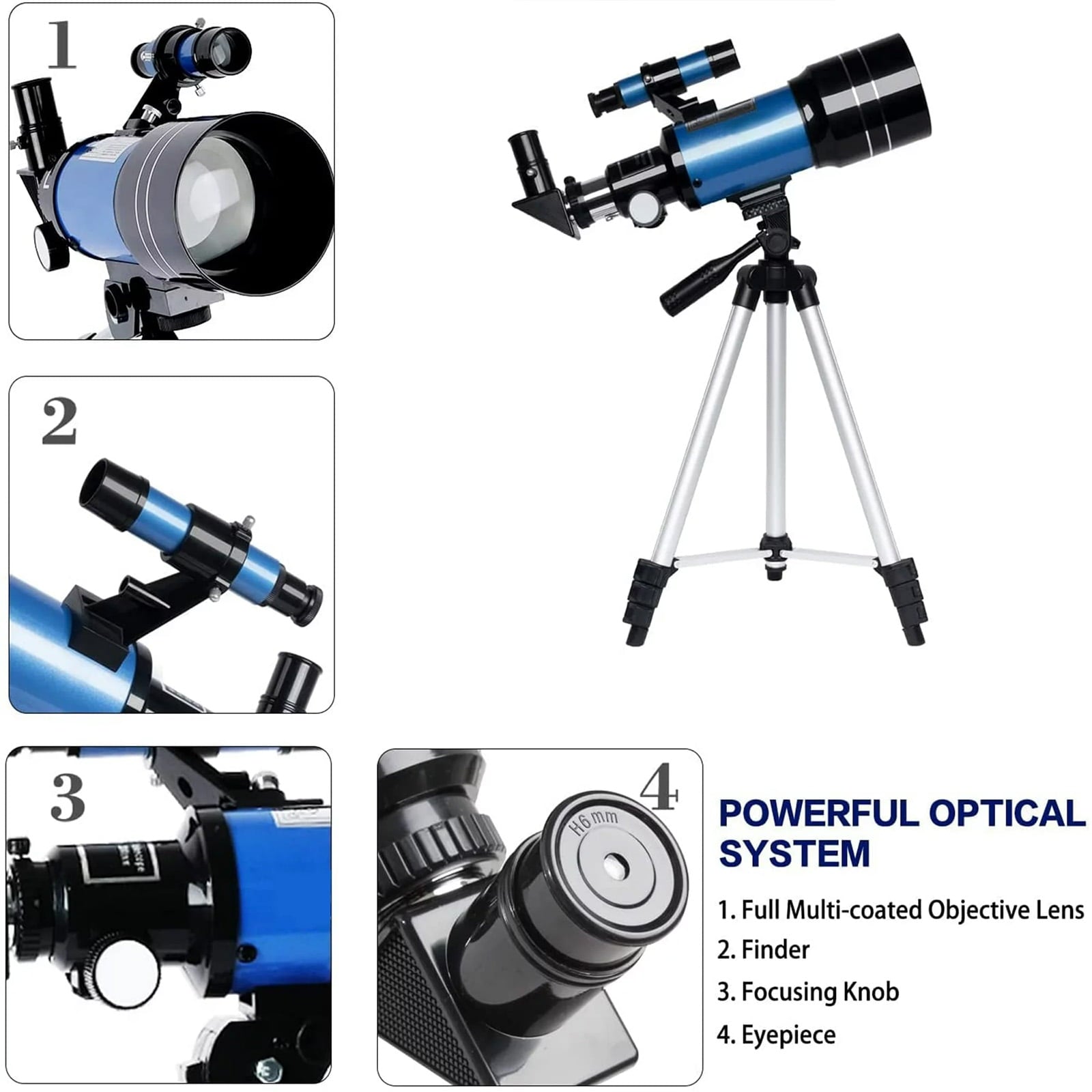 SUGIFT Telescope for Kids Adults and Astronomy Beginners 70300 Telescope with Phone Adapter