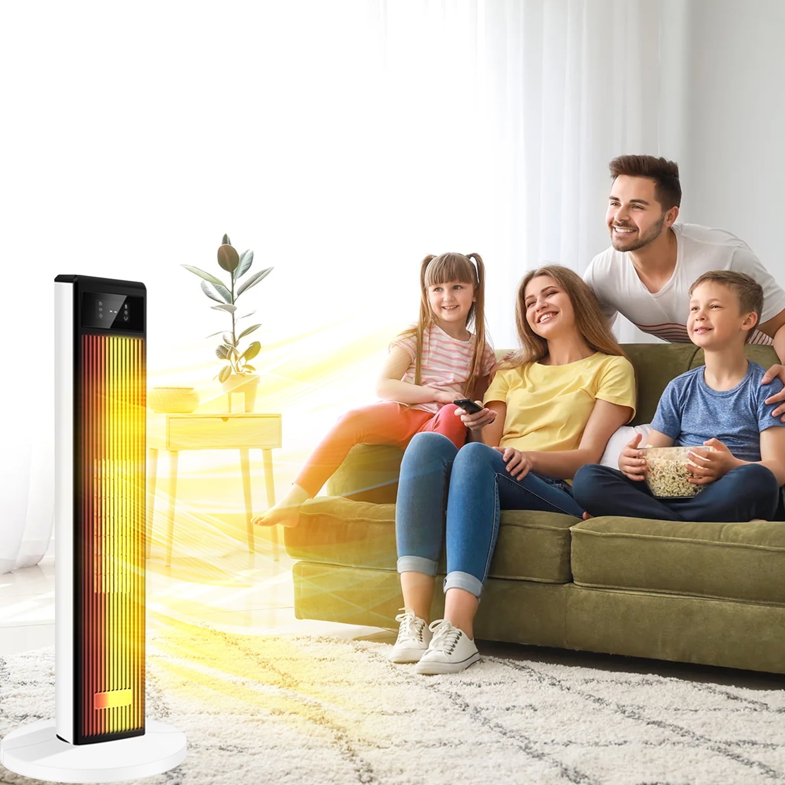 SUGIFT 29in Space Heater 1500W Tower Heater for Large Room