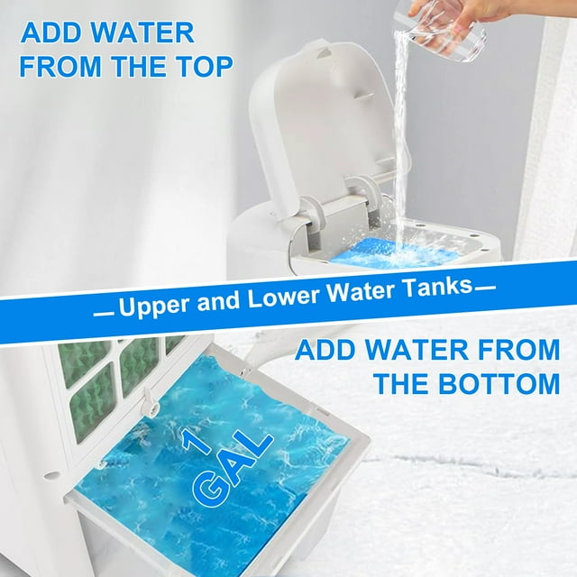 YouYeap 3-IN-1 Evaporative Air Cooler, Portable Air Cooling Fan with Fan Humidifier for Room Home Office