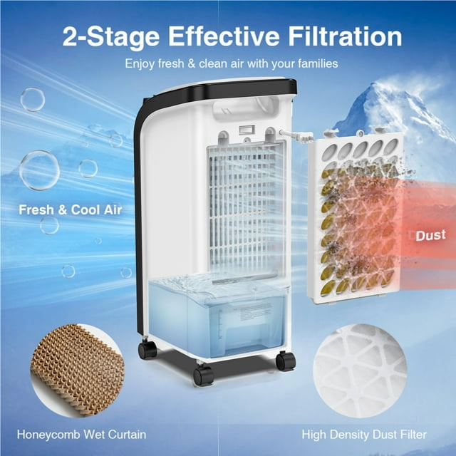 SUGIFT Evaporative Portable Air Cooler Fan with Remote Control