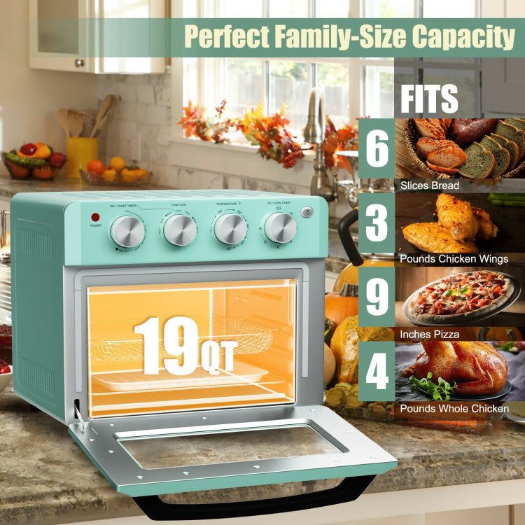 SUGIFT 19 Qt Dehydrate Convection Air Fryer Toaster Oven with 5 Accessories