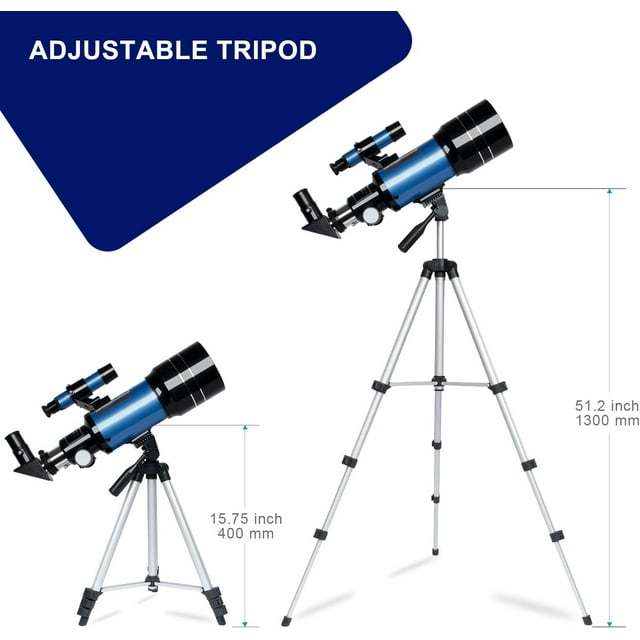 SUGIFT Telescope for Kids& Beginners 70mm Aperture 300mm Astronomical Refractor Telescope