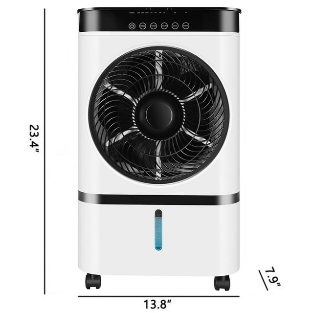 YouYeap Air Cooler Portable Evaporative Air Cooler Fan with Remote Control Casters Suitable for Home Office