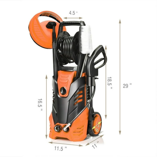 SUGIFT 3000PSI Electric Pressure Washer Cleaner 2.0 GPM 2200W with Hose Reel