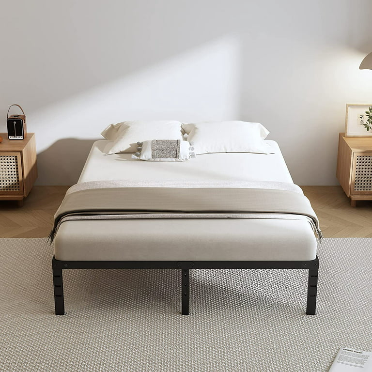14 Inch Queen Metal Bed Frame with Headboard and Footboard