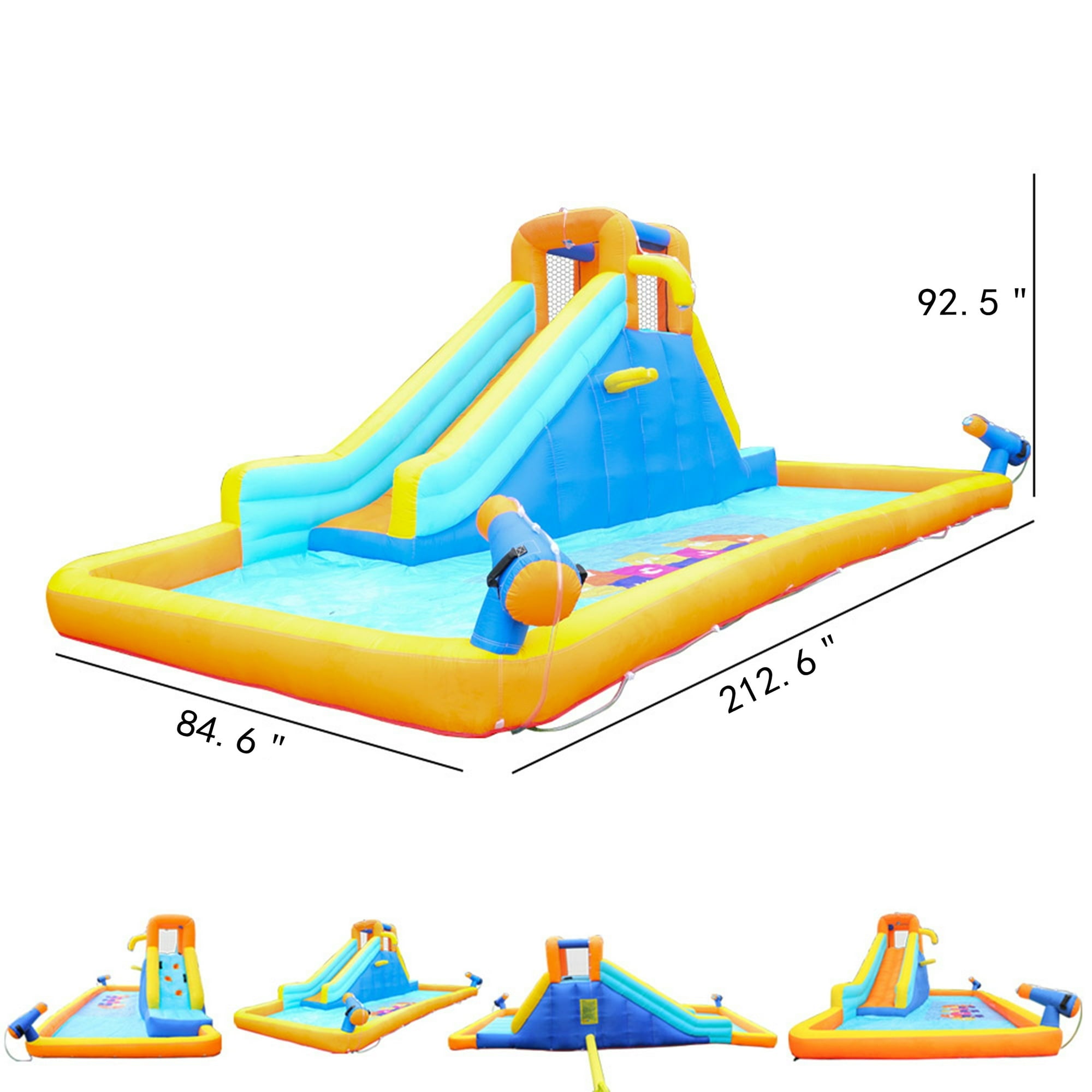 SUGIFT Inflatable Kids Water Slide Park Bounce House Water Slide Castle, 212.6x84.6x92.5in
