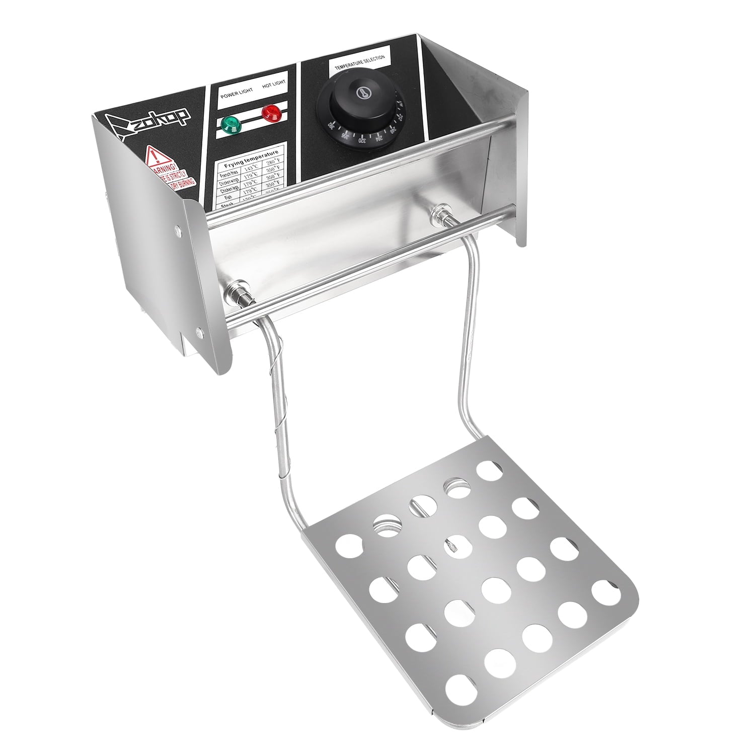 SUGIFT 2500W MAX 110V 6.3QT/6L Stainless Steel Single Cylinder Electric Fryer