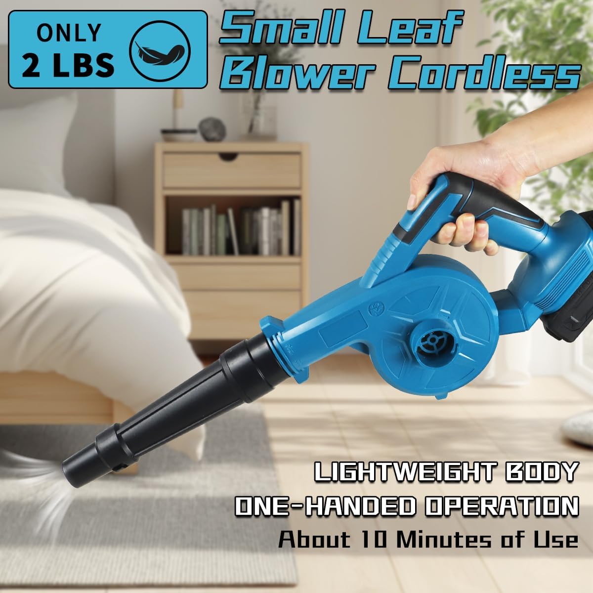 SUGIFT Cordless Leaf Blower,20V Battery Powered Electric Blower for Lawn Care, Electric Lightweight Leaf Blower