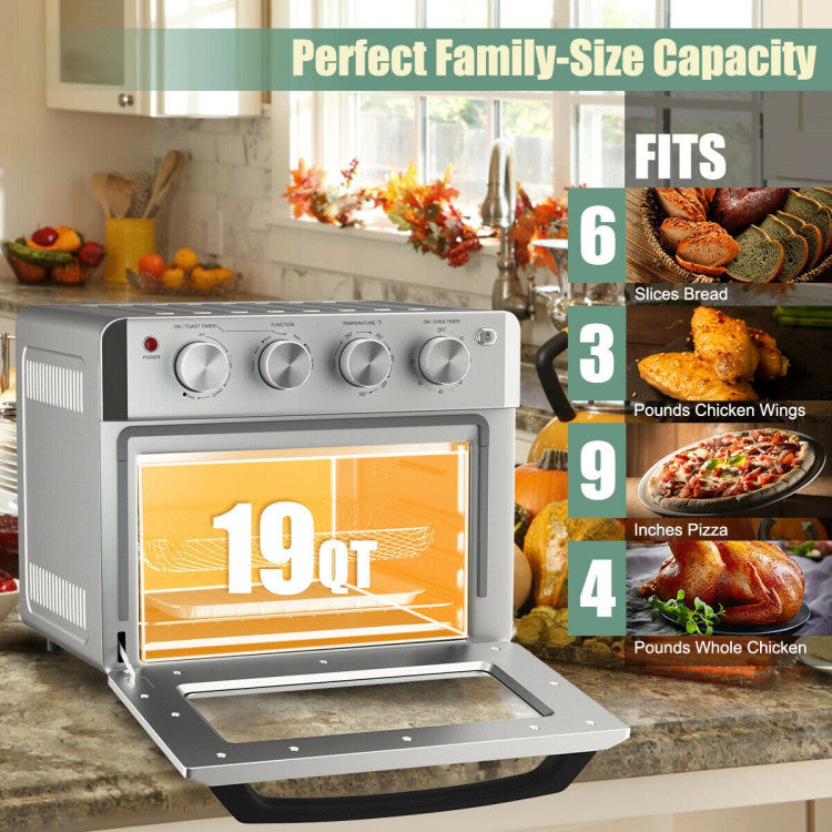 SUGIFT 19 Qt Dehydrate Convection Air Fryer Toaster Oven with 5 Accessories