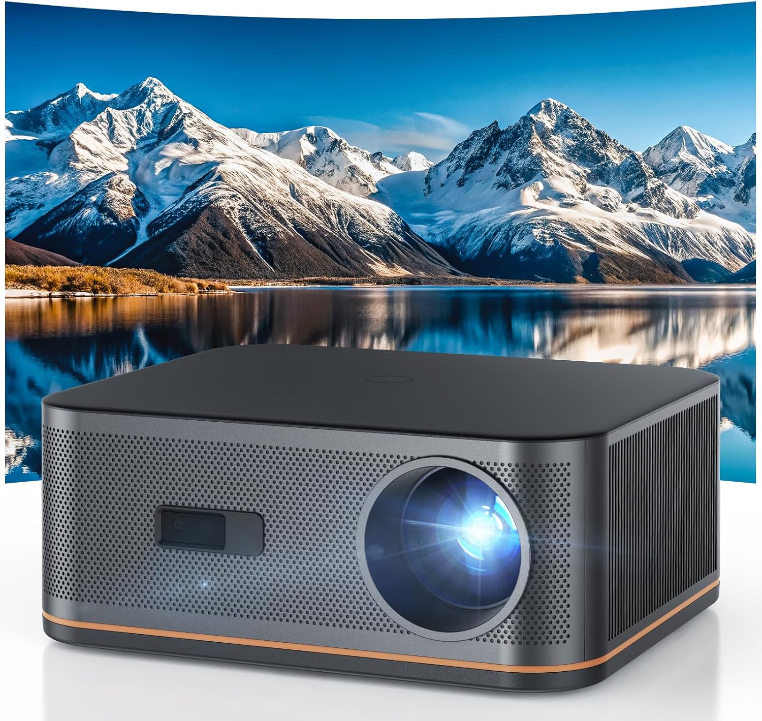 SUGIFT 4K Home Theater Projector with WiFi 6 and Bluetooth 5.2, HAPPRUN 300'' Movie Projector for Indoor/Outdoor