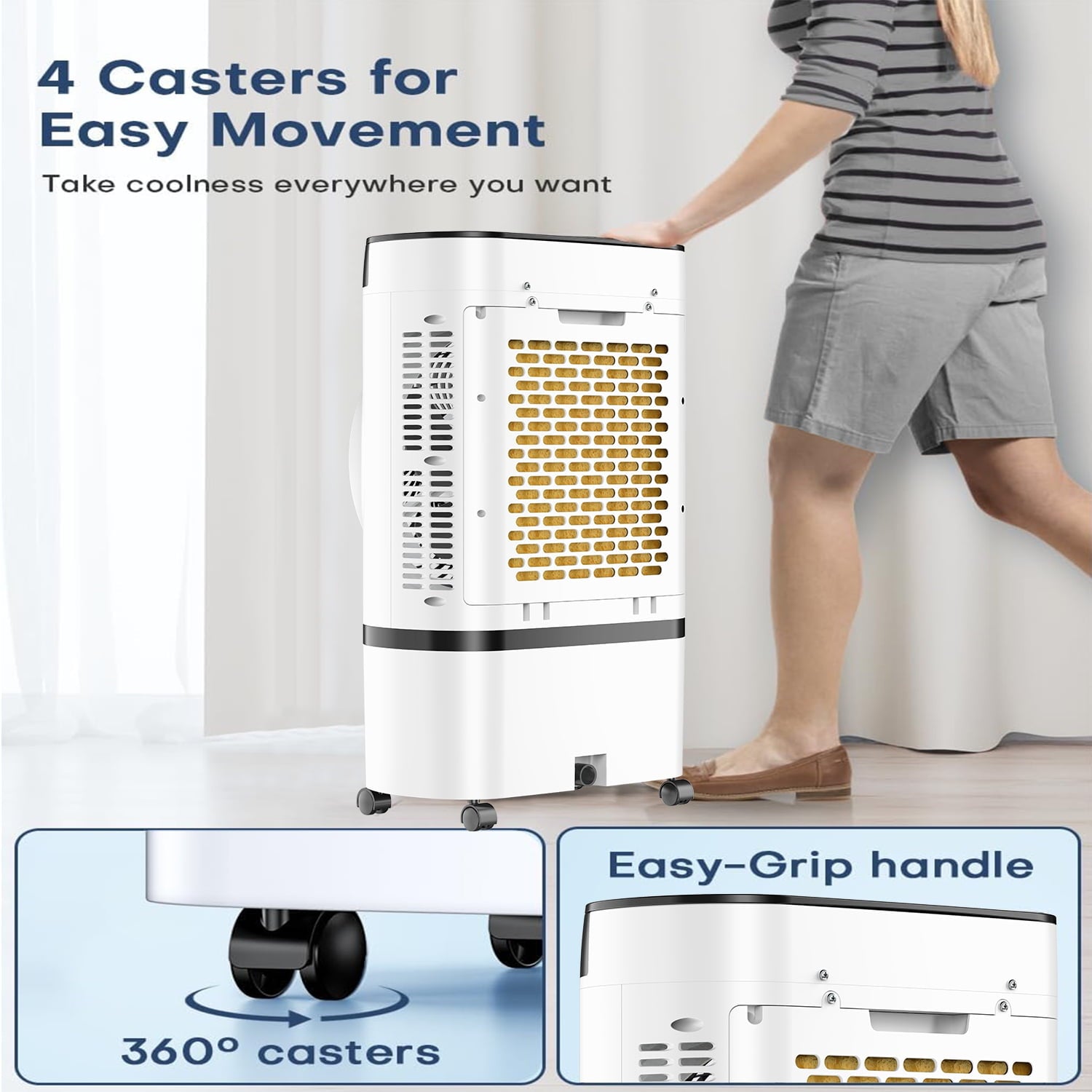 SUGIFT 301 Evaporative Air Cooler Portable Air Cooling Fan, White
