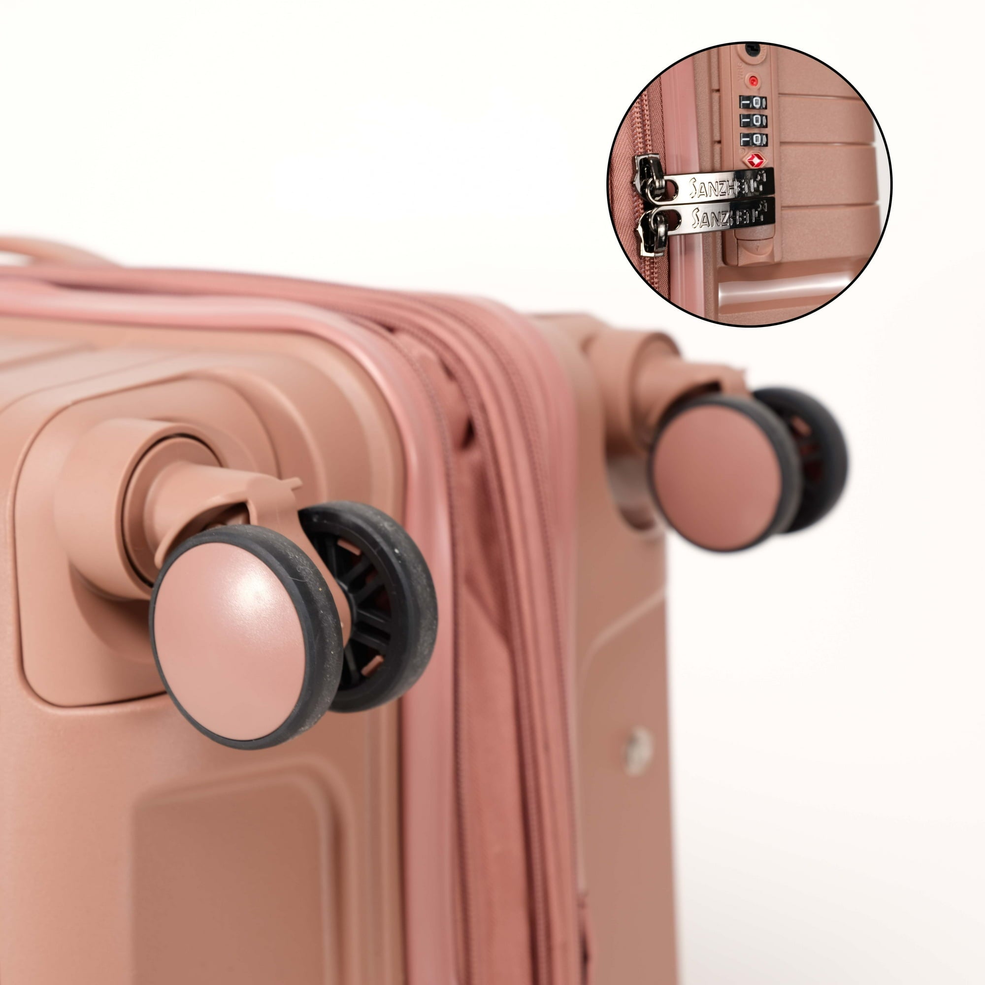 SUGIFT 3 Pieces luggage set, lightweight hard luggage with swivel wheels and password lock(20-25-29 inches)