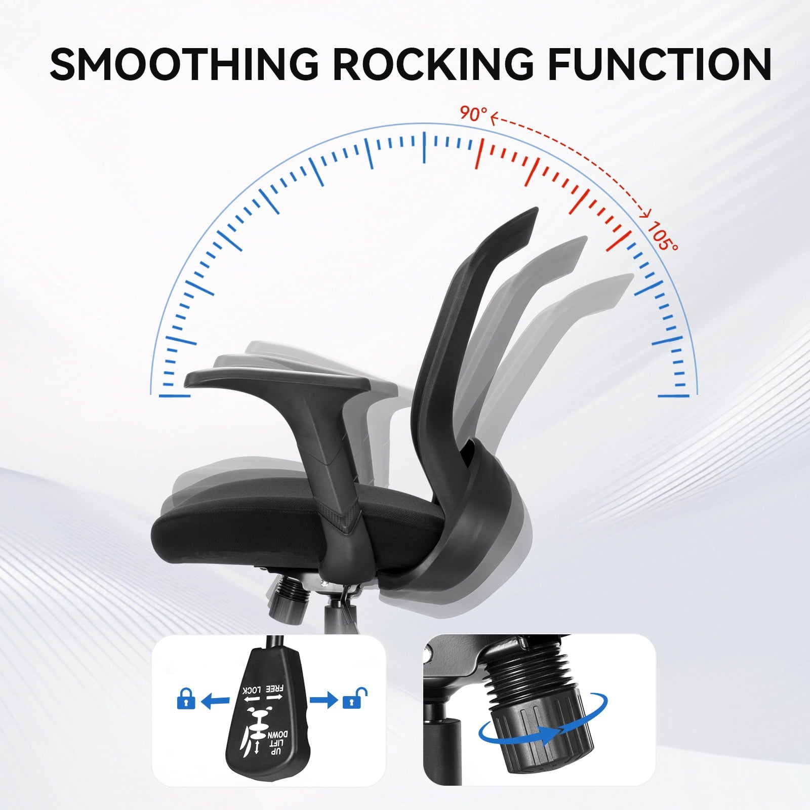SUGIFT Office Chair, Ergonomic Desk Chair Breathable Mesh Chair, Black