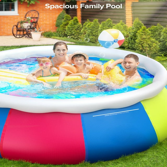 Family 10ft x 30in Above Ground Inflatable Round Swimming Pool