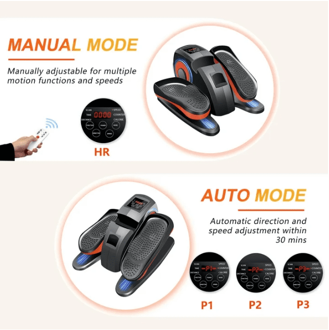 SUGIFT Under Desk Elliptical Machine, Leg Exerciser for Seniors Fuly Assembled with Remote Control