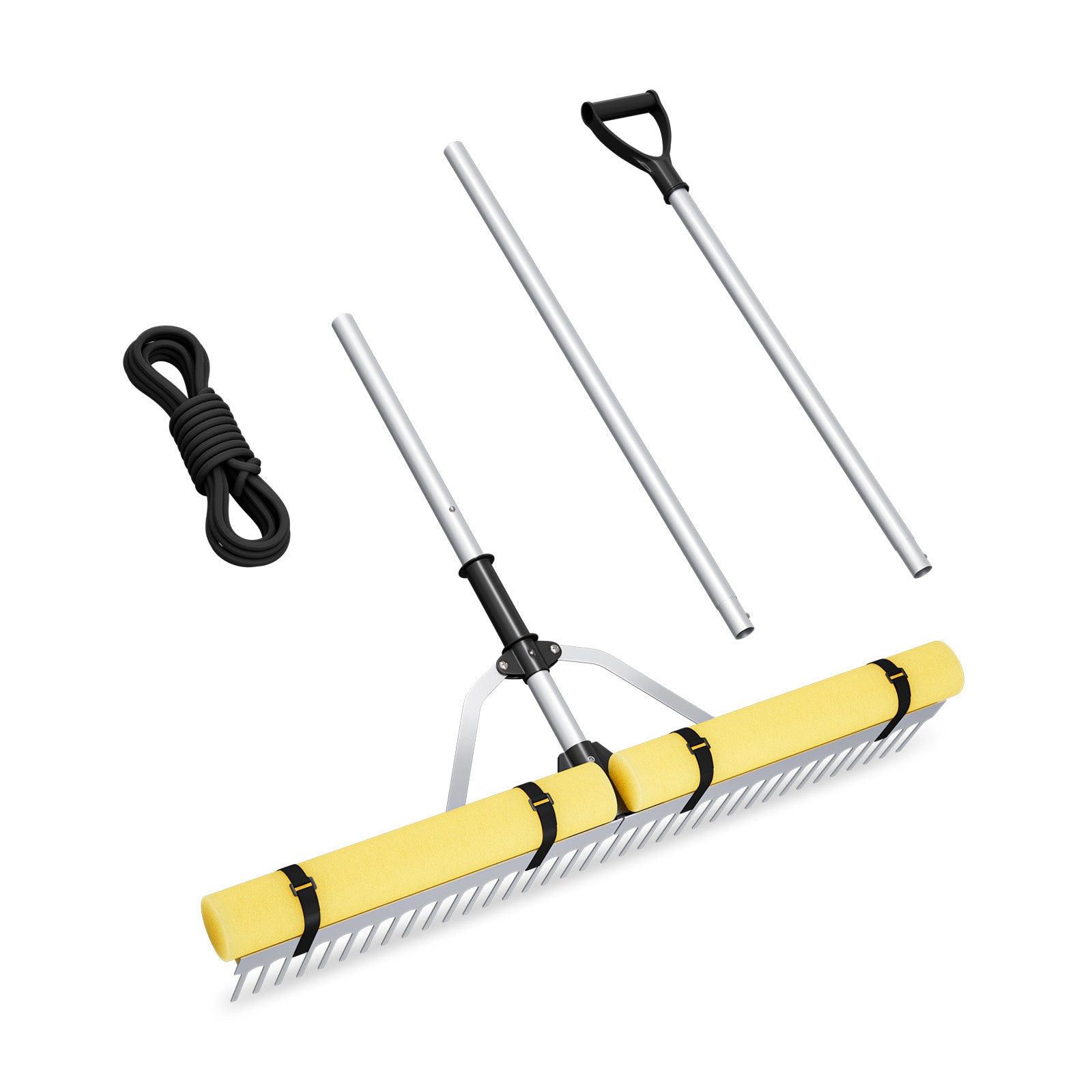 Floating Weed Lake Rake 36in Aquatic Pond Weed Cutter with Foam Floats