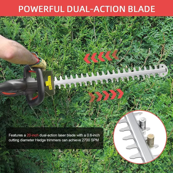 SUGIFT 20V PowerShare 20in Cordless Hedge Trimmer