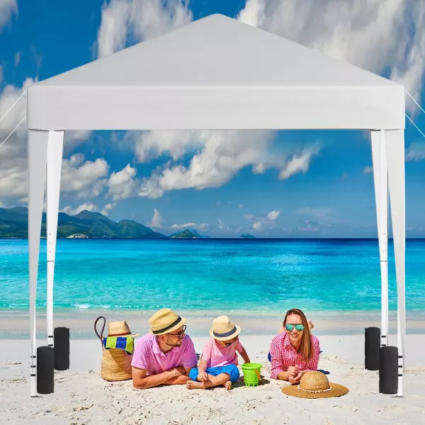 SUGIFT 10ftx10ft? Pop Up Canopy Tent,Easy Setup Instant Canopy with Carry Bag for Backyard Home Party Outdoor Events, White