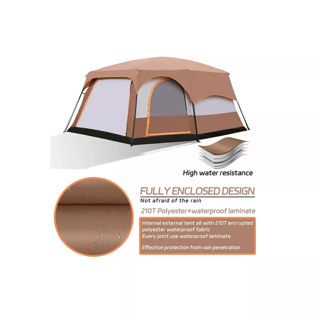 6 person tent waterproof SUGIFT 6-Person Family Camping Tent