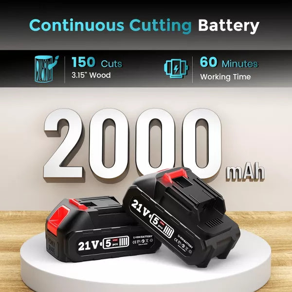 SUGIFT Mini Chainsaw Cordless 6-inch, Handheld Electric Power Chain Saw