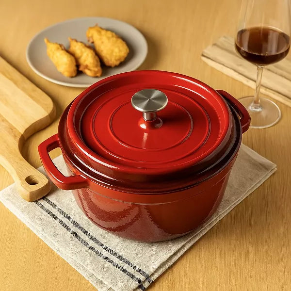 SUGIFT 6QT Enameled Cast Iron Dutch Oven with Lid