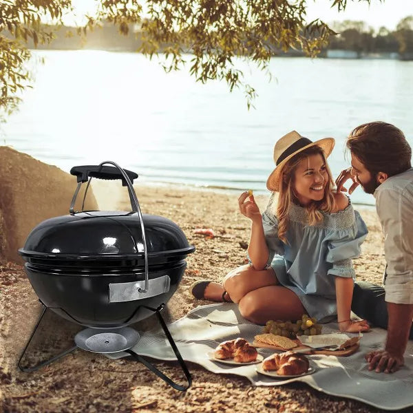 SUGIFT 14-Inch Portable Outdoor Charcoal Grill, Black
