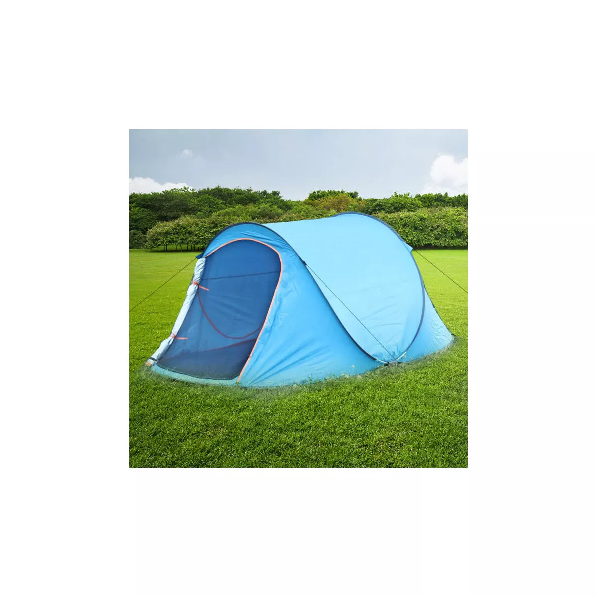 SUGIFT 2 Person Instant Pop-up Tent Waterproof Family Camping Tent, Blue