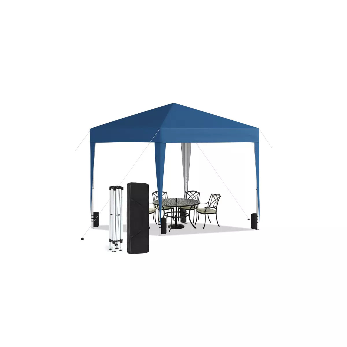 SUGIFT 10ftx10ft? Pop Up Canopy Tent,Easy Setup Instant Canopy with Carry Bag for Backyard Home Party Outdoor Events, Blue