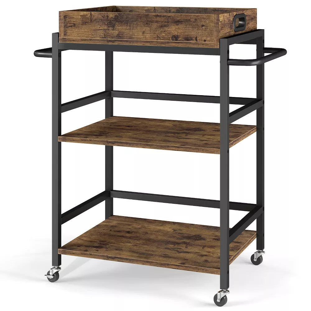 SUGIFT 3 Tier Rolling Kitchen Cart