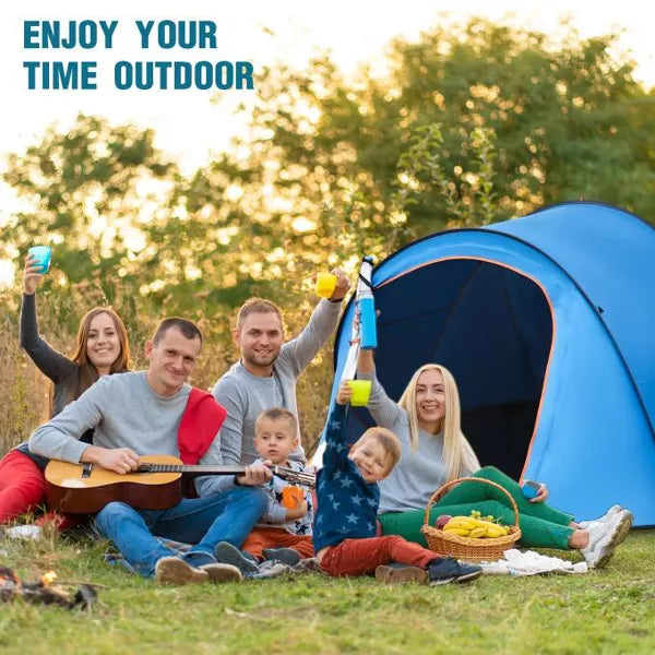 SUGIFT 2 Person Instant Pop-up Tent Waterproof Family Camping Tent, Blue