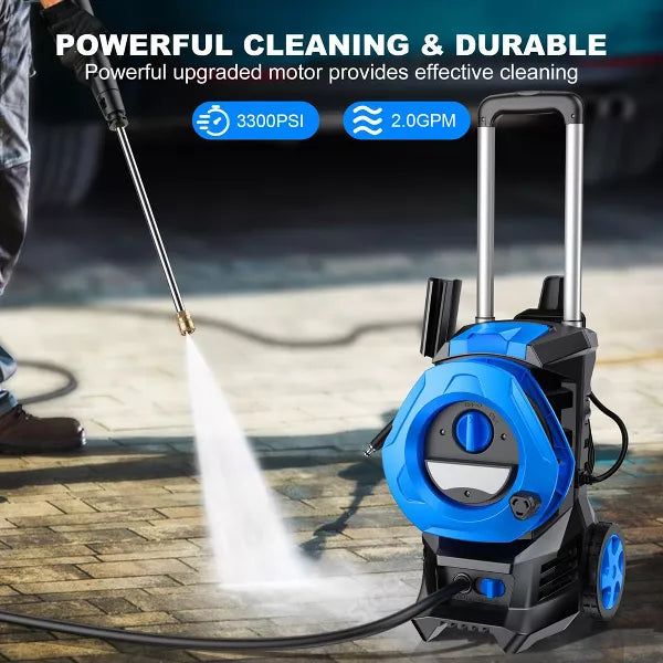 SUGIFT 3300 PSI Electric Pressure Washer with 4 Nozzles, Blue
