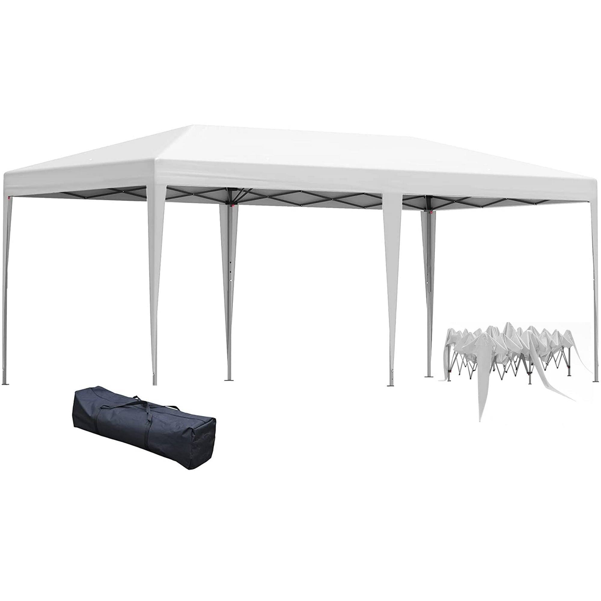 SUGIFT 10 x 20 Outdoor Pop up Canopy Gazebo, White