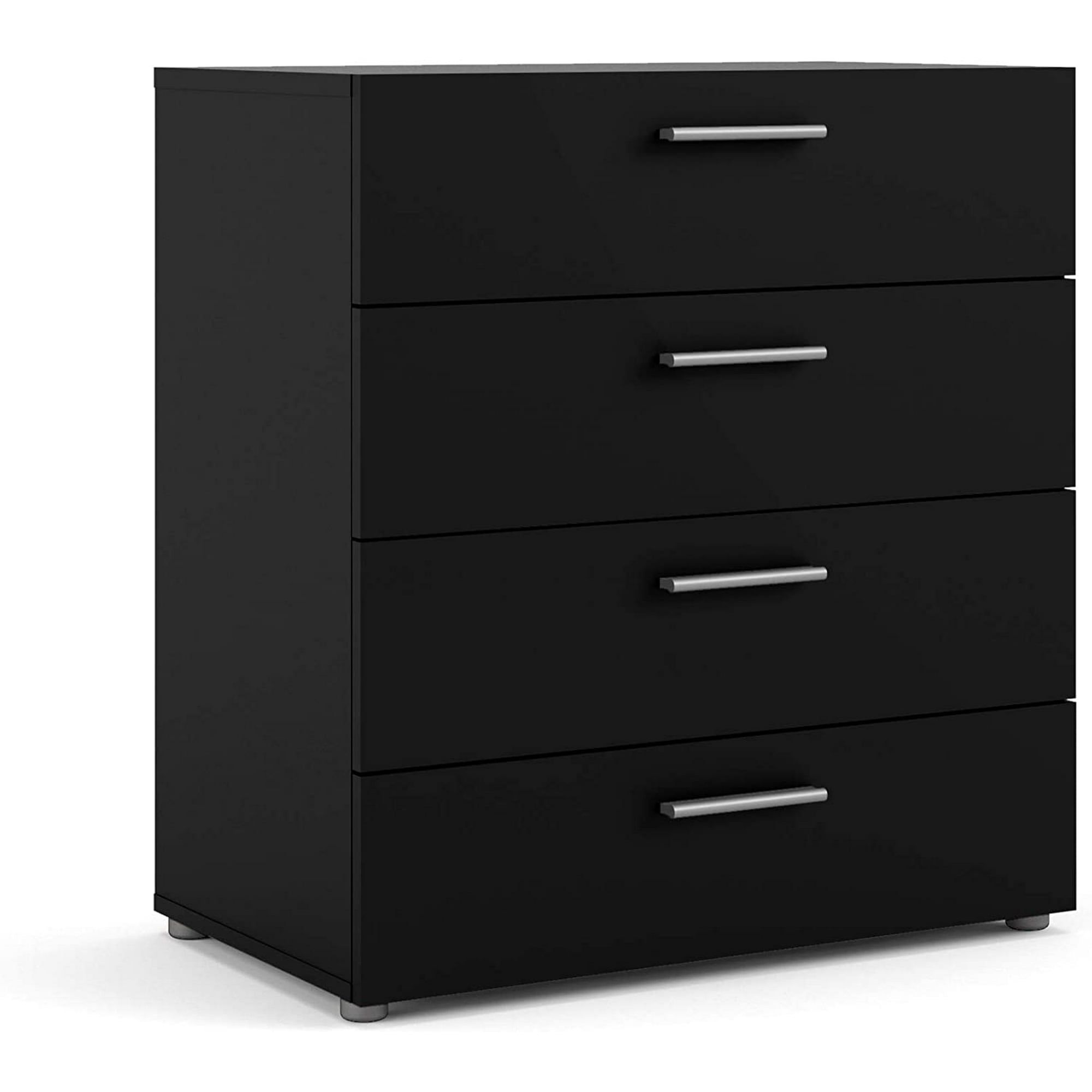 SUGIFT 4 Drawer Dresser Wood Chest of Drawers with Storage, Black