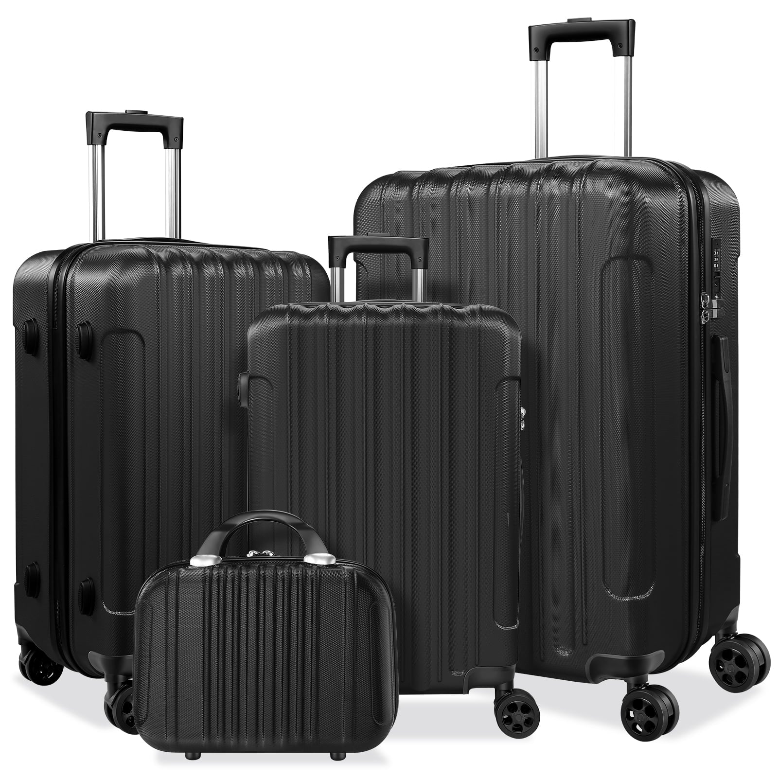 SUGIFT Luggage 4 Piece Set Suitcase Spinner Hardshell Lightweight TSA Lock