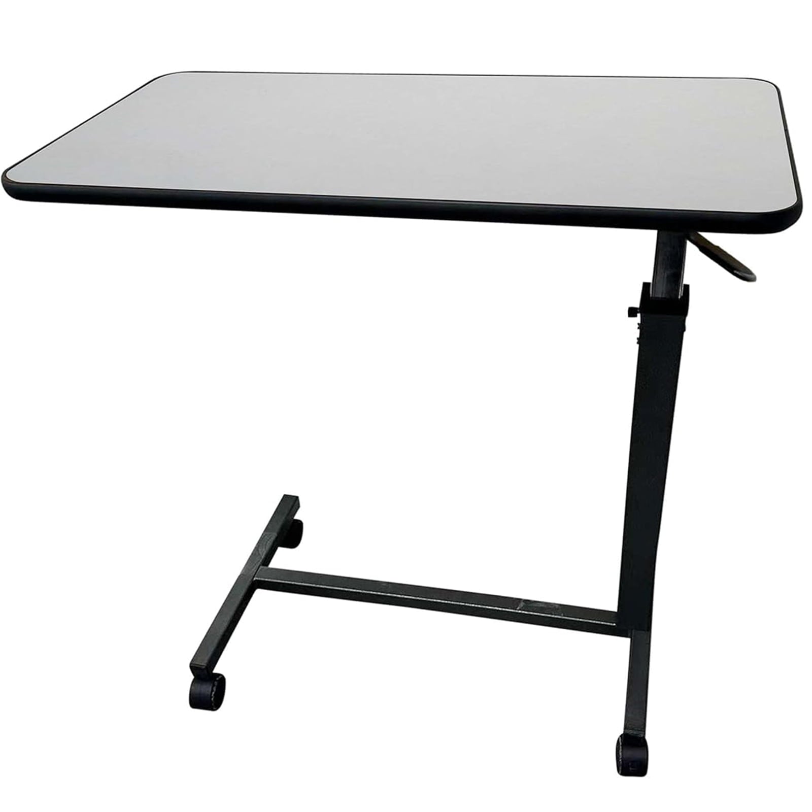 SUGIFT Adjustable Lap Desk with Wheels for Home Office, White